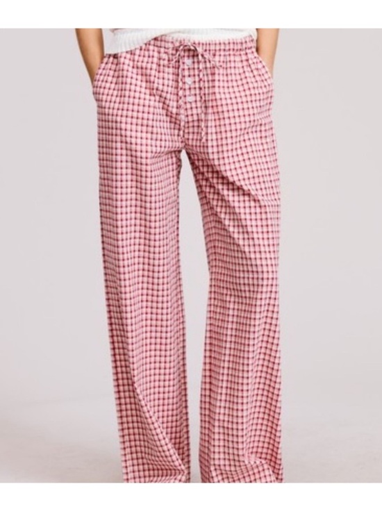 Mimosa Pants - Mimosa Ginham Checkered Wide Leg Lounge Pants Sz Sm. Like new.